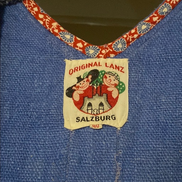 Blue and Red Floral Midi Dress - Picture 2 of 12